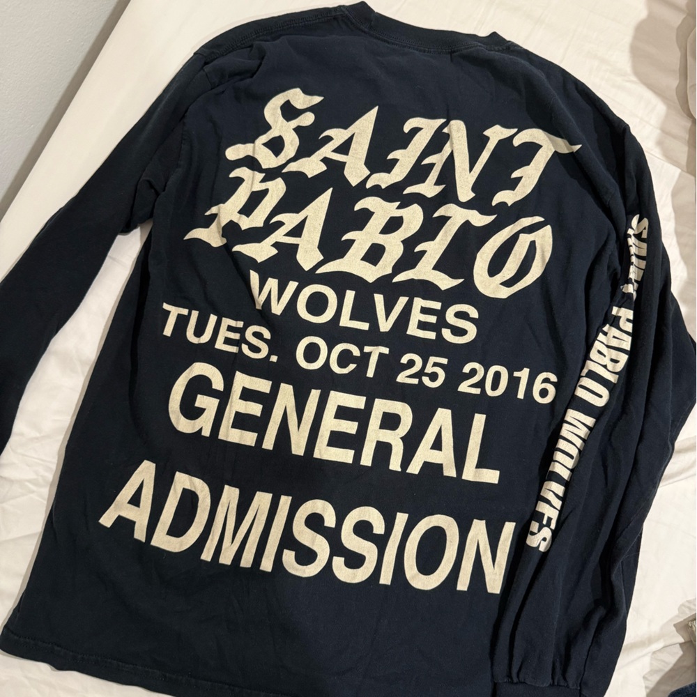 Yeezy Saint Pablo Wolves 2016 Tour Men's Long Sleeve Shirt
